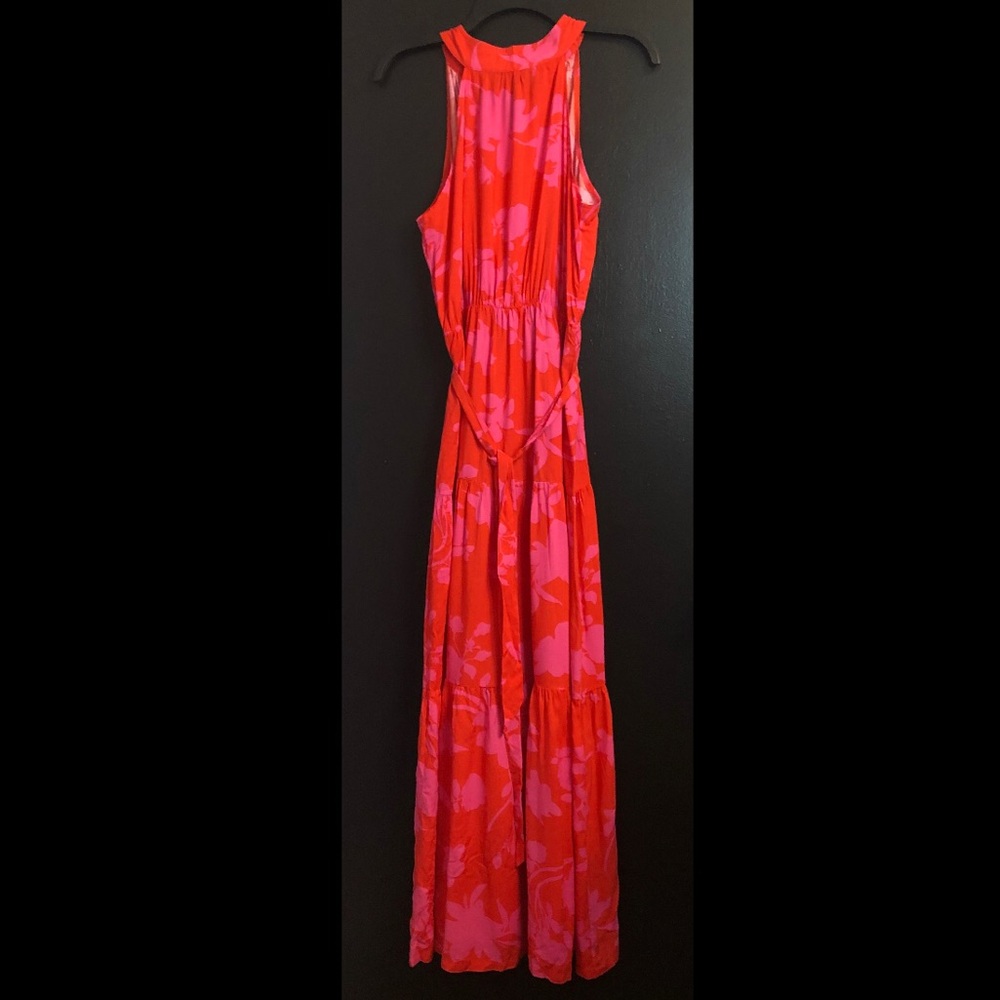 Sleeveless Vibrant Floral Maxi Dress